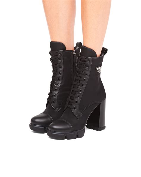 prada leather bootie|nylon Prada boots women.